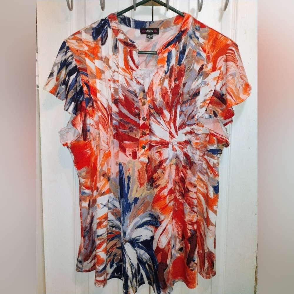 Coral Bay Multicolor Floral Blouse